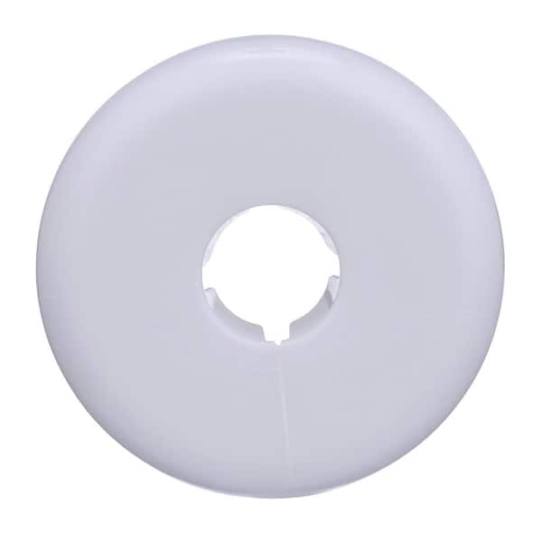 Oatey 1/2 in. Copper Tube Size Flange Escutcheon Plate in White Plastic