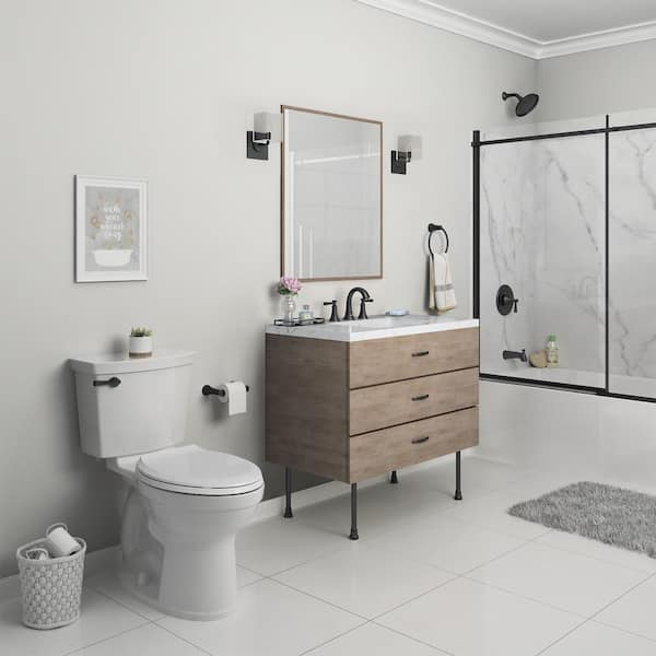 Rumson Single-Handle 1-Spray Tub and Shower Faucet with 1.8 GPM in Matte Black (Valve Included)