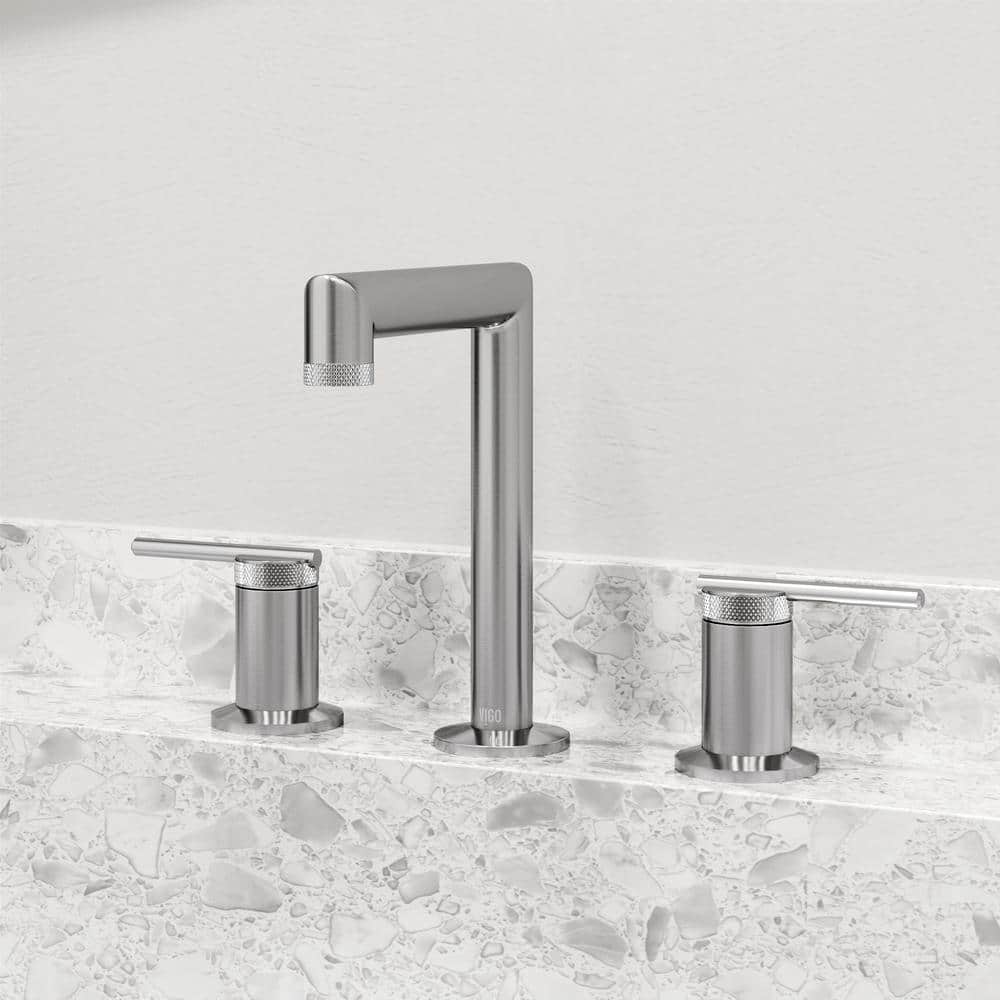 Sterling 7" Brushed Nickel Two Handle Widespread Bathroom Faucet