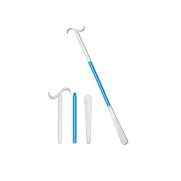 Versatile 22.5 to 35.5 in. Long Handled Shoe Horn Dressing Stick Sock Remover Adjustable Aid for Seniors