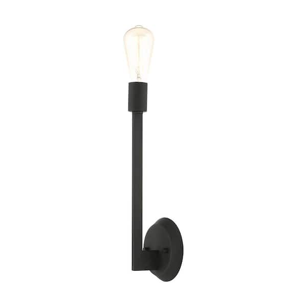 Livex Lighting Estate 5 in. 1-Light Black Single Wall Sconce 42681-04 - The  Home Depot