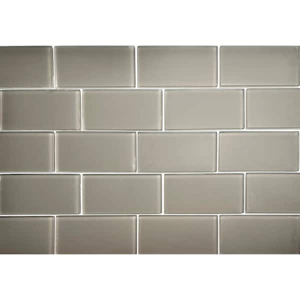 Abolos Metro 80-Pack Celery Green/Glossy 3-in x 6-in Glossy Glass Subway Wall Tile