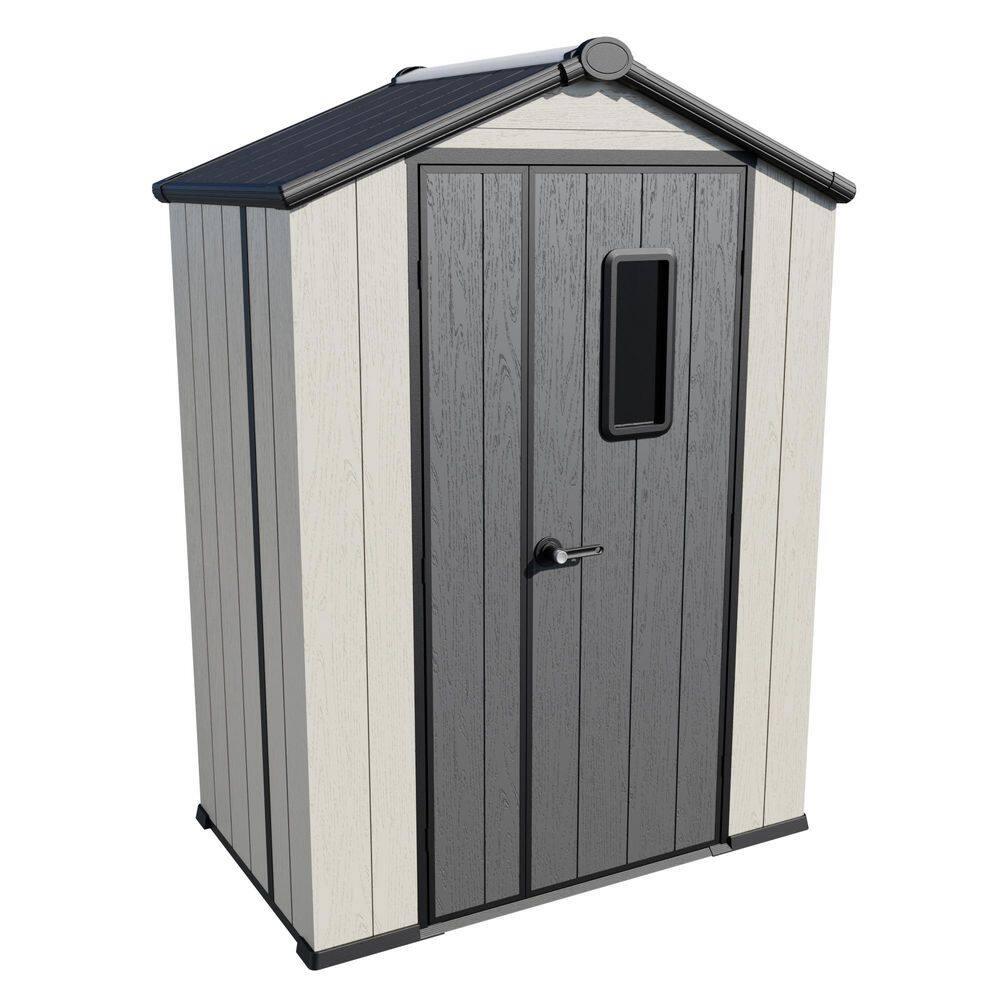5 ft. x 3 ft. Durable Outdoor Plastic Resin Storage Shed with Floor and Sloping Roof (15 sq. ft.) price history on PriceWatchPro