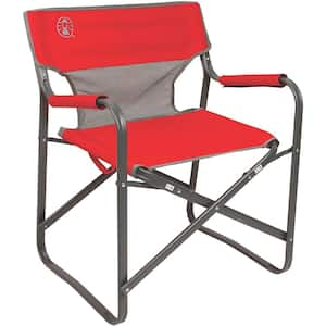 CHAIR STEEL DECK RED C004