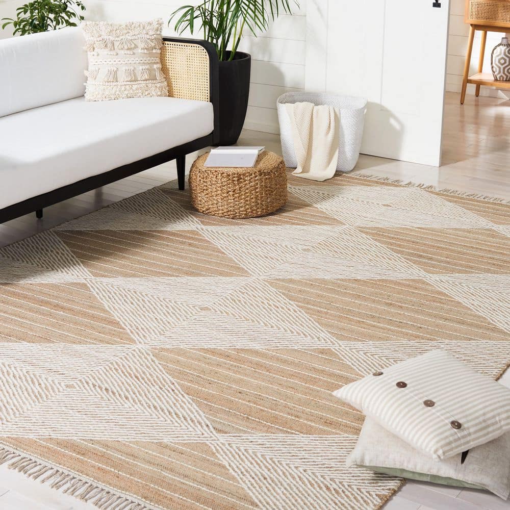Kilim 10 ft. x 14 ft. Natural Diamond High-Low Area Rug price history on PriceWatchPro