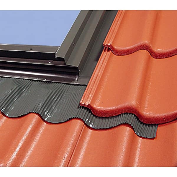 EH-C 22 in. x 70 in. Aluminum High-Profile Tile Roof Flashing Kit for Curb Mount Skylight