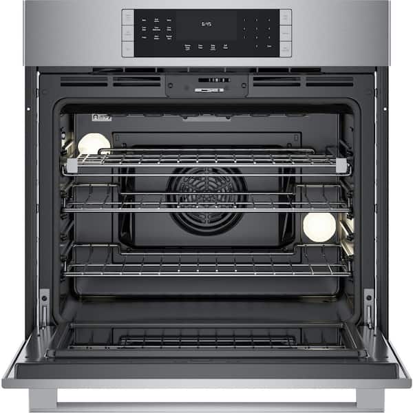 morgen maag Cater Bosch 800 Series 30 in. Built-In Smart Single Electric Convection Wall Oven  with Air Fry and Self Cleaning in Stainless Steel HBL8454UC - The Home Depot