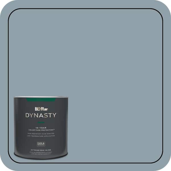 1 qt. #N480-4A Dusty Denim Semi-Gloss Enamel Exterior Stain-Blocking Paint and Primer