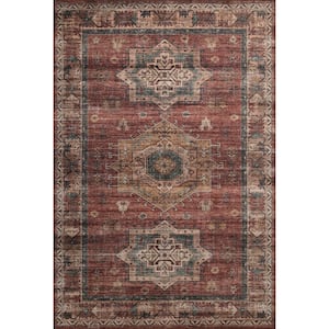 Anniston Spice/Multi 6 ft. x 9 ft. Machine Washable Area Rug