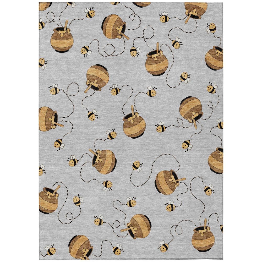 Chantille Machine Washable Indoor/Outdoor Abstract ACN2650 Silver 8 ft. x 10 ft. Area Rug price history on PriceWatchPro
