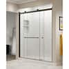 Basco Rotolo 60 in. x 76 in. Semi-Frameless Sliding Shower Door in Oil ...