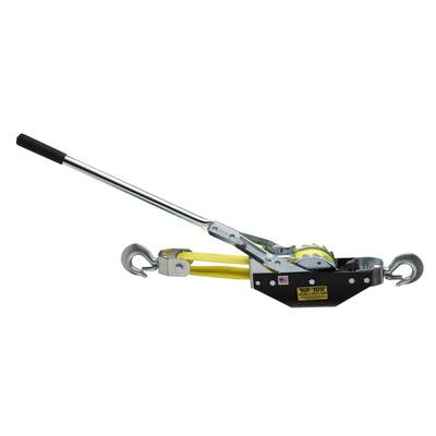 Large Frame, Double Line, 6,000 lbs. Come Along Web Strap Puller, 6 ft. Reach