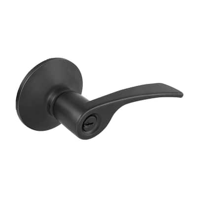 Kensington Matte Black Keyed Entry Door Lever