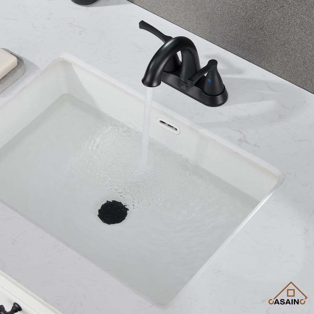 4-inch Centerset Bathroom Sink Faucet with Drain 1.2 GPM
