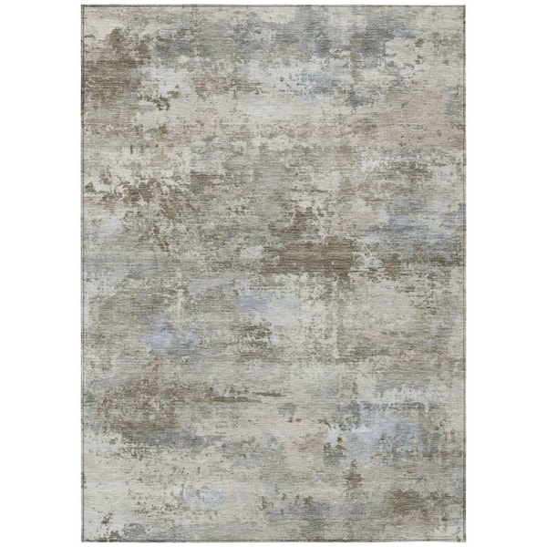 Chantille Machine Washable Indoor/Outdoor Abstract ACN2370 Tan 8 ft. x 10 ft. Area Rug