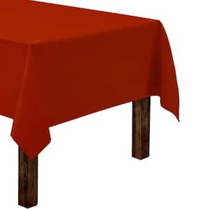60 in x 102 in Heavy Duty Rectangle Tablecloth for Dining Table, Burnt Orange