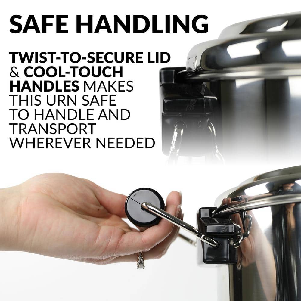 HomeCraft Stainless Steel 45-Cup Double Faucet Coffee Urn