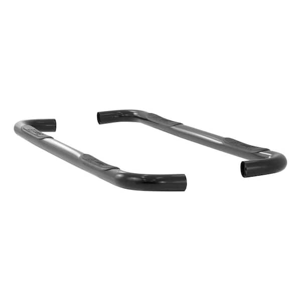 Aries 3-Inch Round Black Stainless Steel Nerf Bars, No-Drill, Select Chevrolet Silverado, GMC Sierra 1500, 2500, 3500 HD