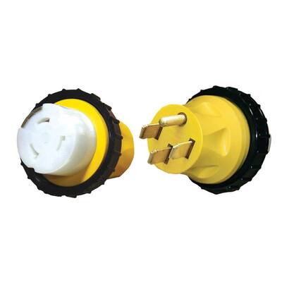 Yellow Locking Adapter - 50 Amp/50 Amp