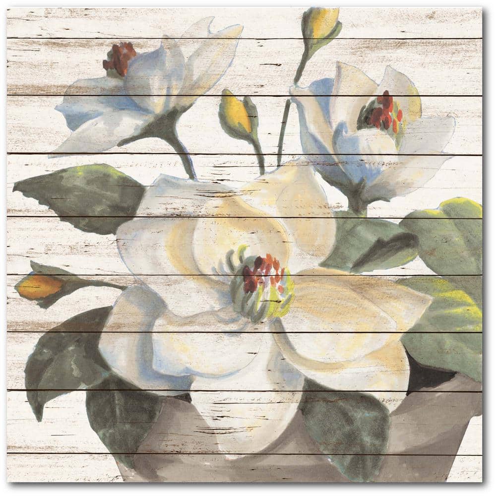 Courtside Market White Delicates on Wood 24 in. x 24 in. Gallery-Wrapped  Canvas Wall Art WEB-FF1708-24x24 - The Home Depot