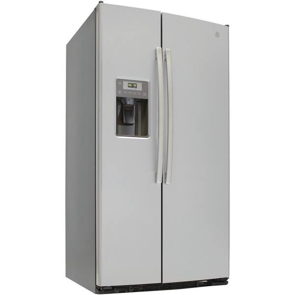 Ge 25 3 Cu Ft Side By Side Refrigerator In Stainless Steel Energy Star Gse25gshss The Home Depot