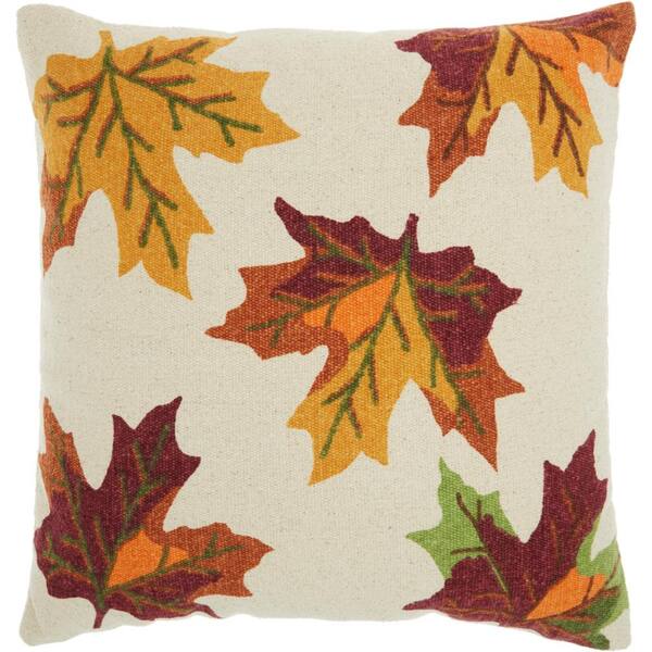 Nourison Holiday Pillows Multi-Color 20 in. x 20 in. Nature Throw Pillow