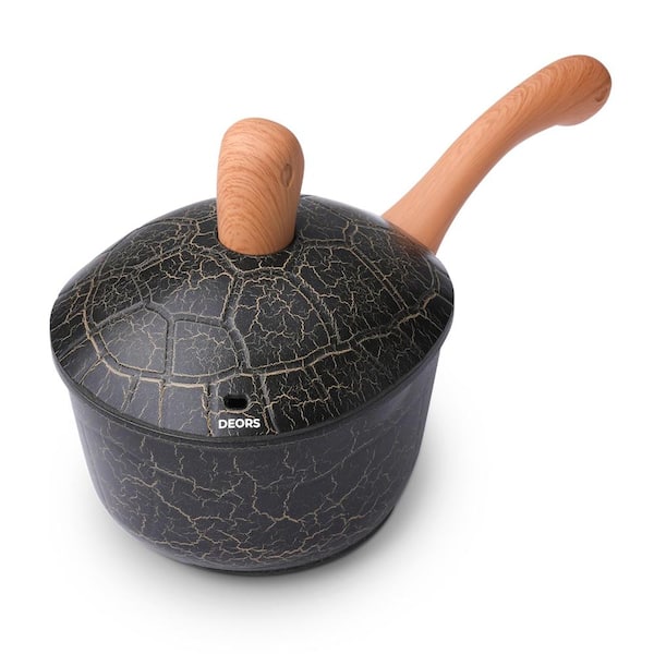 2.8 qt Nonstick Titanium Sauce Pan with Lid, Non Toxic, PFAS & PFOA Free, Dishwasher Safe, Compatible with All Stovetops