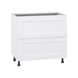 Wallace Painted Warm White Shaker Assembled Base Kitchen Cabinet with 2 Drawers (36 in. W x 34.5 in. H x 24 in. D)