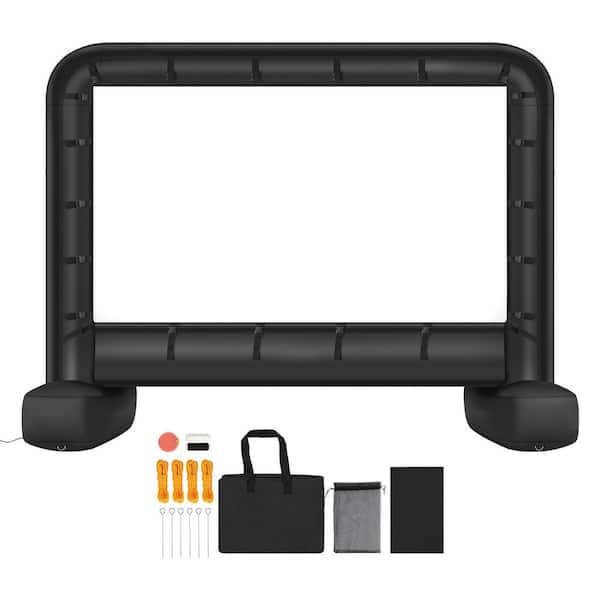 168 in. Inflatable Movie Screen, 600D Washable Inflatable Projector Screen with Portable Storage Bag, 16:9 Easy Set Up