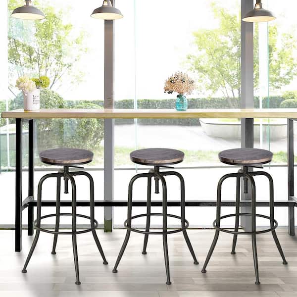 Furniturer Anacletus 27 2 30 3 In, Industrial Style Bar Stools And Table