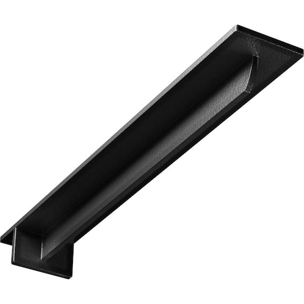 Ekena Millwork 3 in. x 2 in. x 20 in. Steel Hammered Silver Heaton Bracket