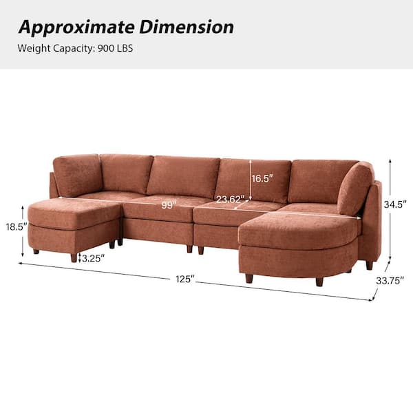 reidan_collage　0925 JAYDEN CREATION Gianna 125 in. Slope Arm Polyester Modular Modern
