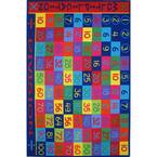 Fun Time Multiplication Multi Colored 5 ft. x 8 ft. Area Rug
