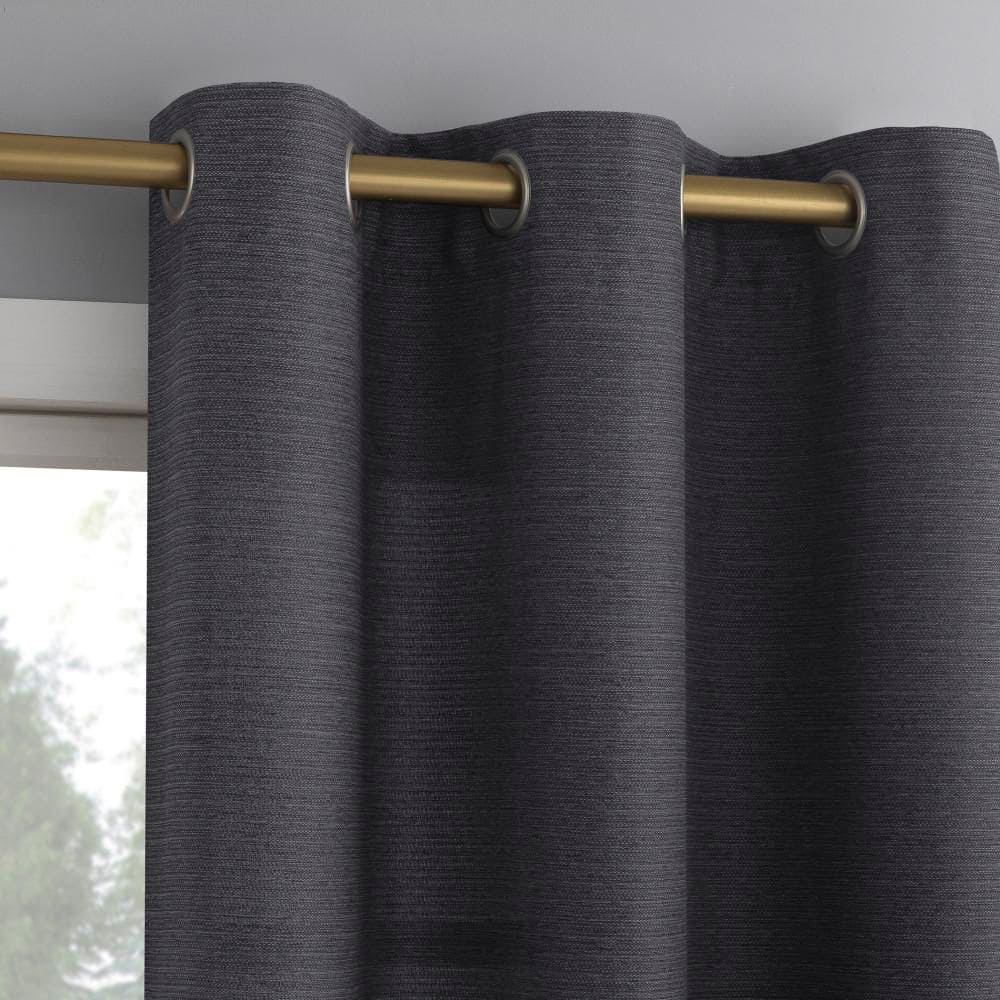 Landon Textured Steel Gray Polyester 40 in. W x 84 in. L Grommet Light Filtering Curtain (Single Panel) price history on PriceWatchPro