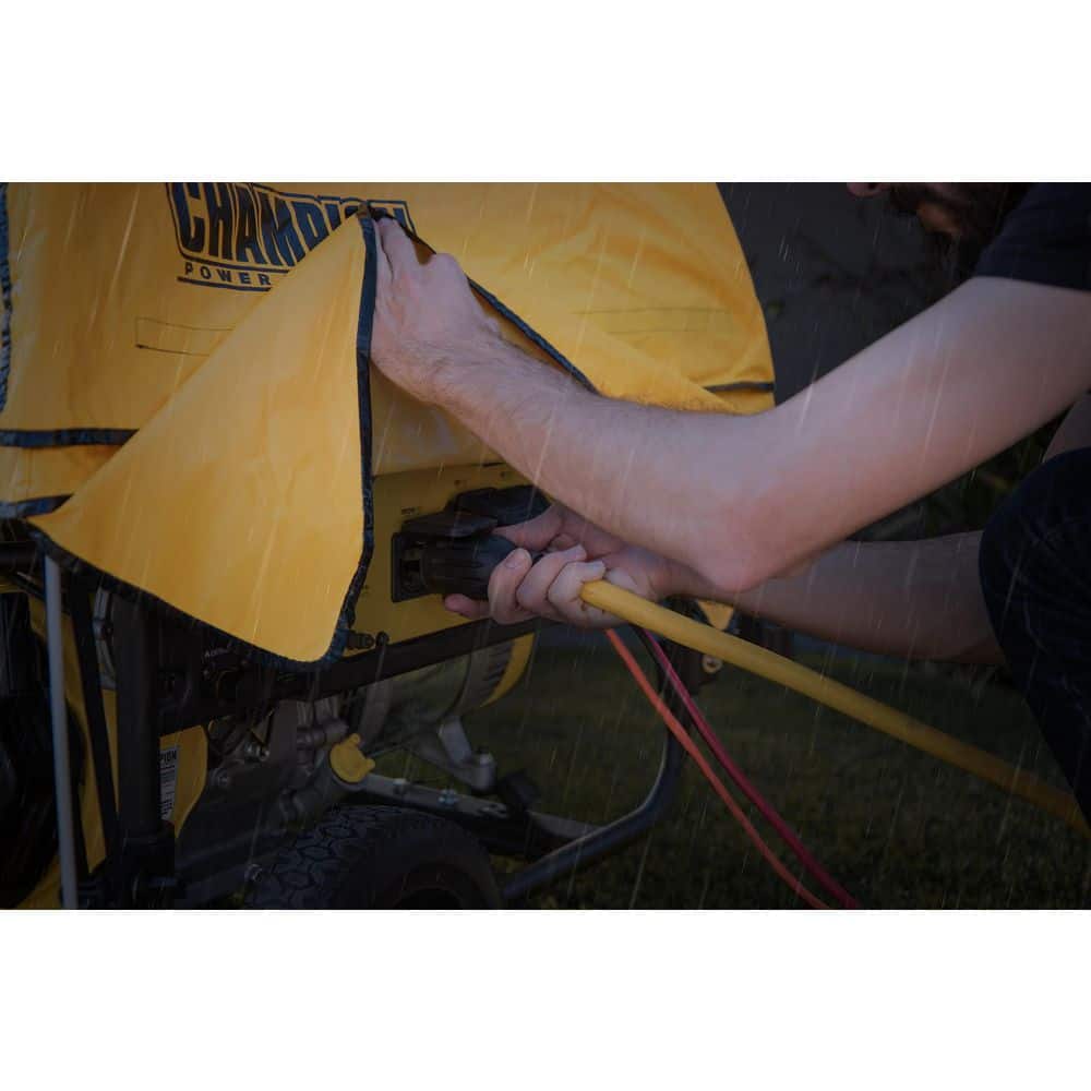 Large Yellow Vinyl Severe Weather Generator Cover