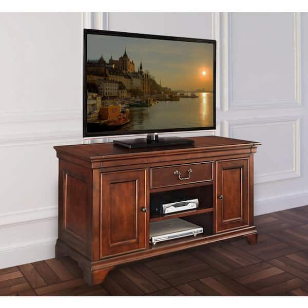 E-Ready Belcourt Delmont Cherry Storage Entertainment Center