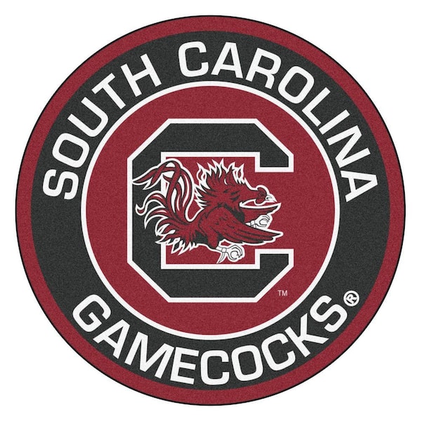 FANMATS NCAA University of South Carolina Black 2 ft. x 2 ft. Round Area Rug