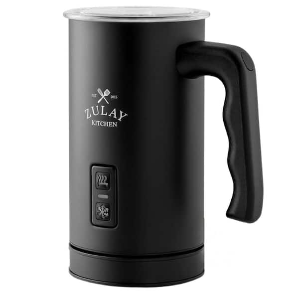 Zulay Kitchen AeroFroth 4-in-1 Electric Milk Frother and Steamer - 4 Cup Hot and Cold Foam Coffee Maker (Black)
