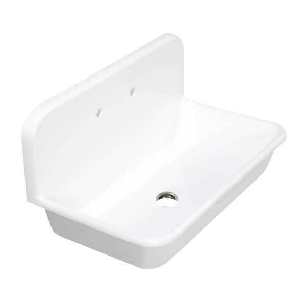 Traditional Solid Surface White Stone 36 in. Single Bowl Farmhouse Kitchen Sink