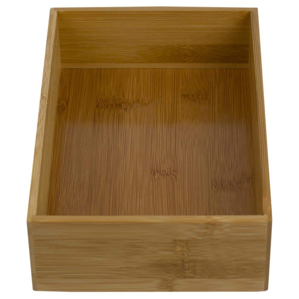 Home Basics 0.65 in. H x 4 in. W x 12.5 in. D Natural Bamboo Drawer  Organizer HDC59721 - The Home Depot