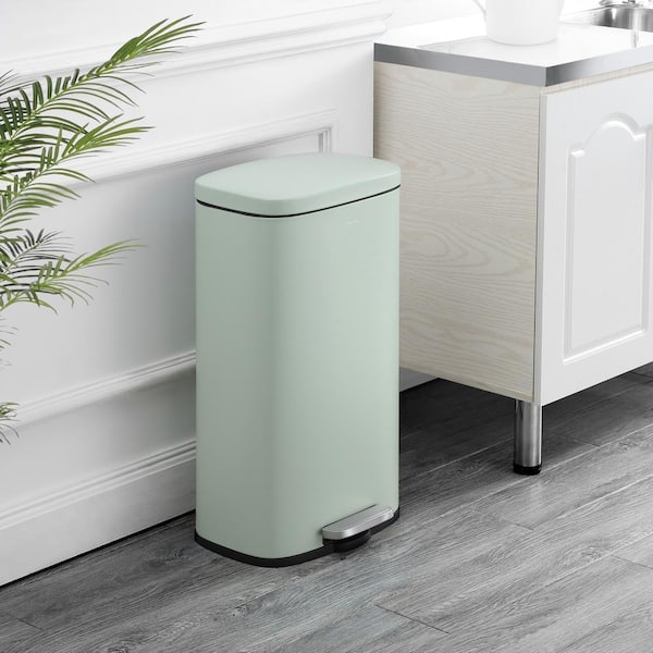 Curtis 8-Gal. Step-Open Trash Can, Pistachio Gelato