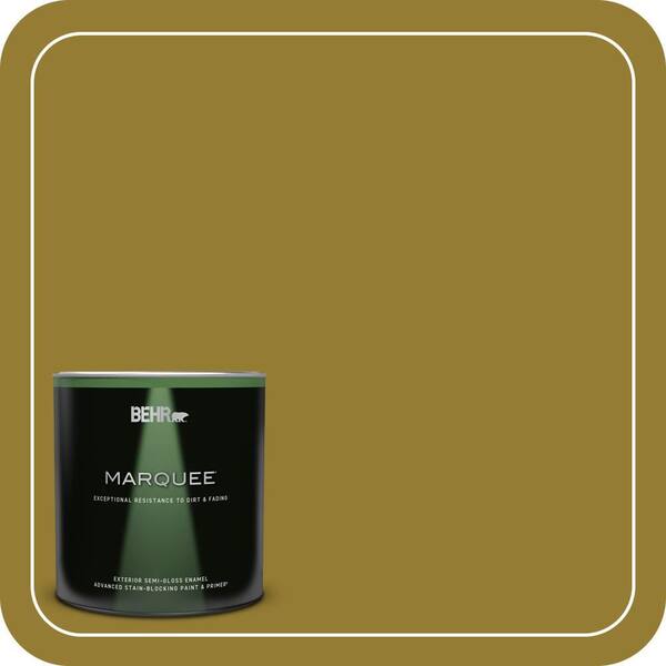 BEHR MARQUEE 1 qt. #M320-7 Thai Curry Semi-Gloss Enamel Exterior Paint & Primer