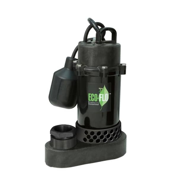 ECO FLO 1/2 HP Submersible Sump Pump with Wide Angle Switch