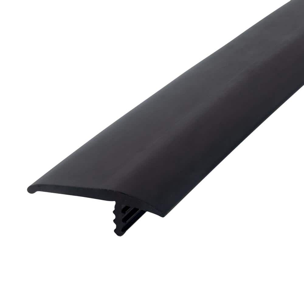 1-1/4 in. Black Flexible Polyethylene Offset Barb Bumper Tee Moulding Edgin