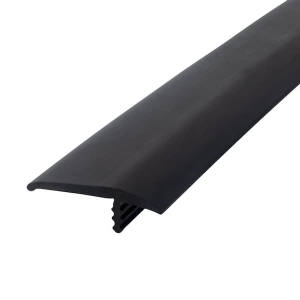 Outwater 1-1/4 in. Black Flexible Polyethylene Offset Barb Bumper Tee Moulding Edging 25 foot long Coil