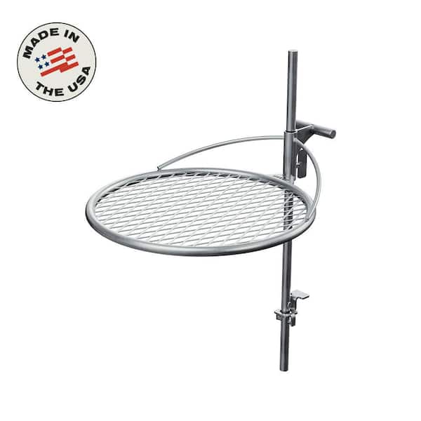 Breeo Outpost Portable Fire Ring Grill 19 - Premium Stainless Steel - Adjustable Height and 360° Rotation - Effortless Setup
