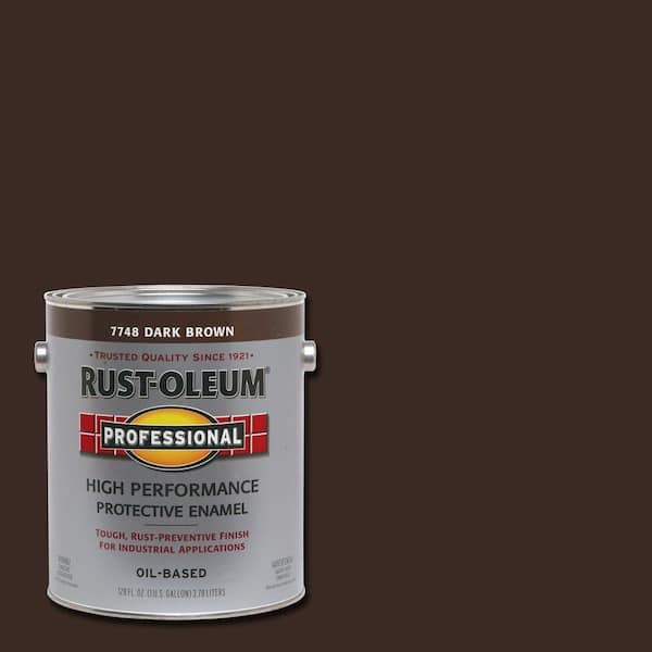 Rust-Oleum Professional 1 gal. High Performance Protective Enamel Gloss Dark Brown Oil-Based Interior/Exterior Industrial Paint (2-Pack)