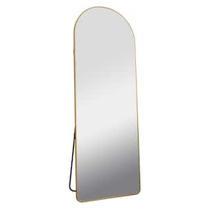 23 in. W x 65 in. H Arched Gold Full Length Standing Floor Mirror