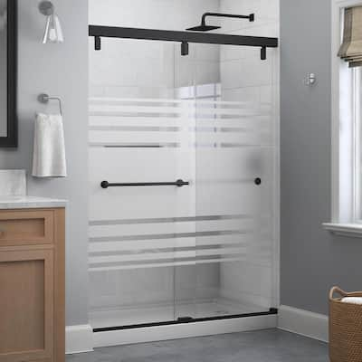 Frosted - Black - Shower Doors - Showers - The Home Depot