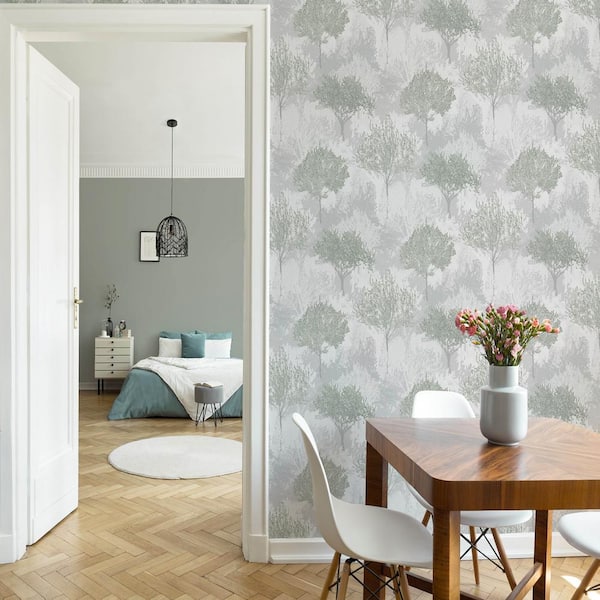 Birch Sage Removable Wallpaper Sample